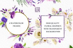 Ultra violet watercolor flowers Product Image 2