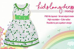 Kids long dress Mockup Product Image 1