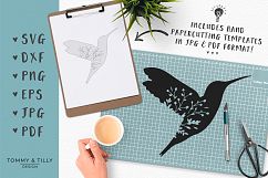 Hummingbird Silhouette - SVG DXF PNG EPS JPG PDF Cut File Product Image 4