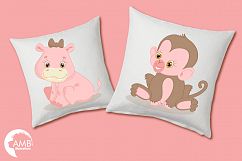 Pink Safari Baby Animals clipart, graphics, illustrations AMB-1209 Product Image 5