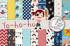 Pirate papers, Boy papers, girl papers, Birthday party, Birtday paper, Planner stickers, Craft paper, digital scrapbooking paper, Sea paper Product Image 1