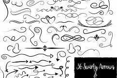 Flourishes, Doodles and Arrows Vector Clip Art Product Image 2