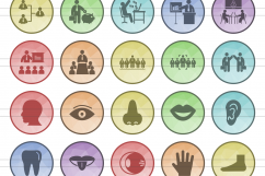 100 Humans &amp; Anatomy Filled Low Poly Icons Product Image 2