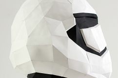 Star Wars, Stormtrooper, Papercraft Stormtrooper Helmet, Paper Statue, Home Decor, 3D papercraft model, Rogue One, Last Jedi, lowpoly DIY Product Image 4
