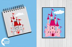 Fairytale castle clipart, graphics, illustrations AMB-992 Product Image 2