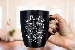 Start each day with a grateful heart SVG design SVG PNG EPS DXF Product Image 5