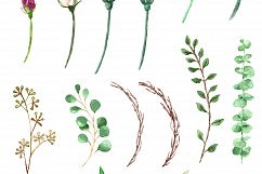 Watercolor Roses &amp; Foliage Set Product Image 8