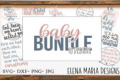 Baby SVG Bundle, 10 SVG Designs, Nursery Cut File Product Image 1