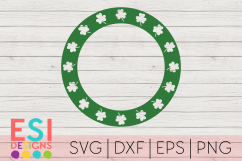 St Patrick's Day SVG | Shamrock Circle Monogram Design 4 Product Image 1