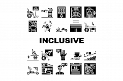 Inclusive Life Tool Collection Icons Set Vector Product Image 1