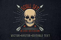 Skull logo set on dark Product Image 1