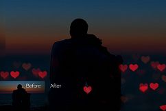 28 Heart Bokeh Photo Overlays Product Image 6