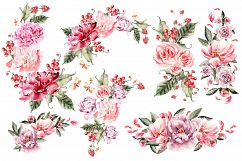 watercolor ELEMENTS and WREATH Product Image 3