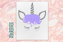 Unicorn face SVGDXFPNGEPSJPG Product Image 2