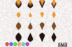 144 Earrings template SVG - Cut files - Leather earrings SVG Product Image 12