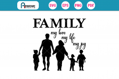 Family SVG, Family Graphics, Love SVG, Life SVG, Joy SVG,SVG Product Image 1