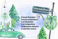 Watercolor Christmas Street  Product Image 2