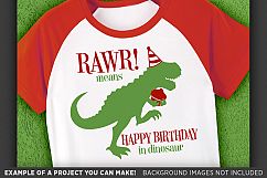 RAWR Means Happy Birthday In Dinosaur SVG File - 1092 Product Image 3