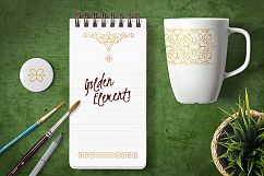 Golden Monoline Decor. Vector Bundle. Product Image 6