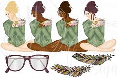 Book Lover Clipart, Back To School Graphics, Books Clipart Product Image 3