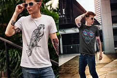 Male T-Shirt Fashion Mock-Up Product Image 5