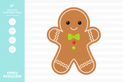 Gingerbread Man SVG DXF EPS PNG Product Image 1