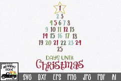 Christmas Countdown SVG Cut File - Christmas Number Tree Product Image 1