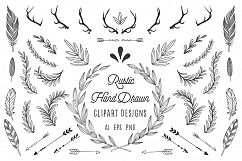 Rustic Wreath, Feather &amp; Arrow Set Product Image 1
