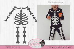 Halloween Kids skeleton costume cut file Product Image 1
