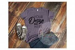 Bella Canvas Mockup 6004 Women TShirt Mockup Heather Purple Product Image 1