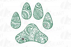 Dog footprint doodle clip art, hand drawn illustration of dog paw print. Vector design for T-shirt, greeting card or poster. png, svg files Product Image 7