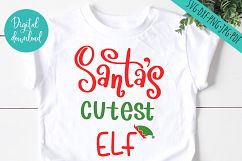 Santa&#039;s cutest elf- christmas svg, elf clipart Product Image 1