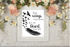 your wings were ready, my heart was not, in memory svg Product Image 3