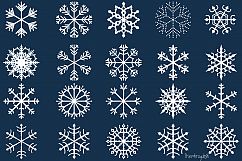 Winter snowflakes clipart set - black and white colors Product Image 1