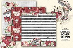 Rain Romance digital paper pack Product Image 5