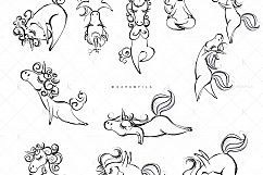 Yoga Unicorns Clipart Product Image 5