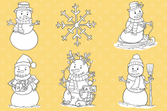 Winter Snowmen Digital Stamps Product Image 3