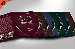 Silver Navy Blue Anniversary Program Photoshop Template Product Image 4