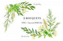 Herbal Greens Watercolor Set Product Image 3