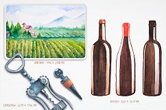 Watercolor Wine Set Product Image 5