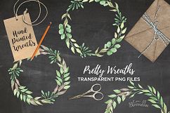 Verde Watercolor Clipart Wreaths Garlands Leaves Leaf Greenery Product Image 5