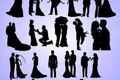 40 couples / couples silhouette Svg / silhouette /couples / bride and groom / silhouette / SVG / PNG / Eps / Dxf /wedding / High Quality Product Image 2