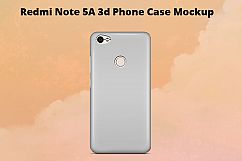 Xiaomi Redmi Note 5A 3d Case Mockup Back View Product Image 1