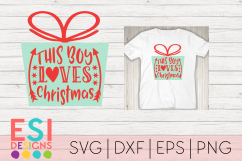 Christmas SVG|This Boy Loves Christmas|SVG DXF EPS PNG Product Image 1