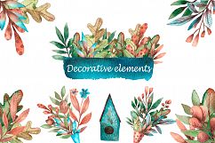 Tiny Birds - Watercolor Clip Art Set Product Image 4