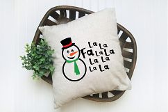 Fa La La La La - Deck the Halls Christmas SVG Cut File - DXF Product Image 7