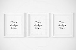 Set x3 white matted frames mockup Product Image 2