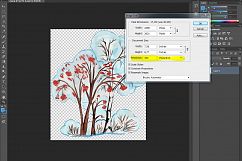 Christmas clipart, winter forest trees with Santa Claus Product Image 5