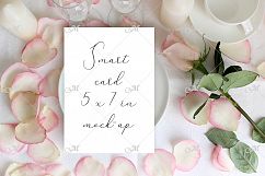 Table card Mockup with a Rose. PSD+JPG Product Image 2