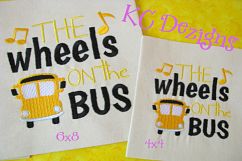 The Wheels On The Bus Machine Embroidery Design Product Image 1